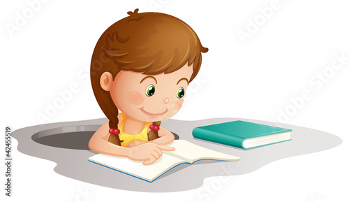 girl reading book