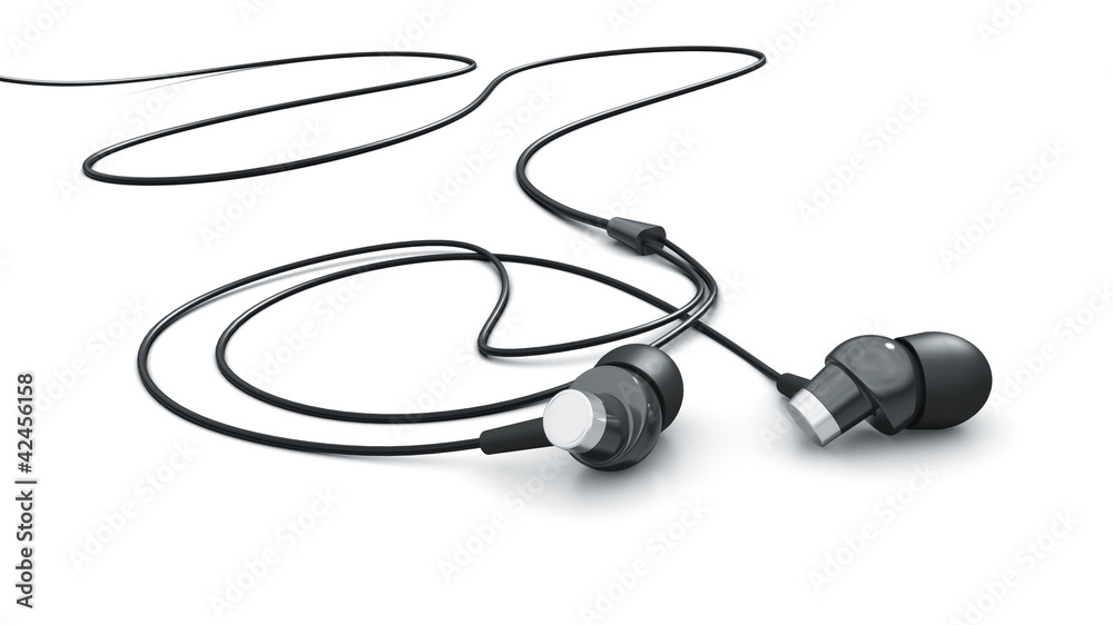 Headphones isolated on white 3d model