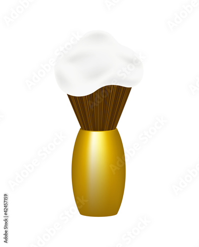 Shaving brush with foam