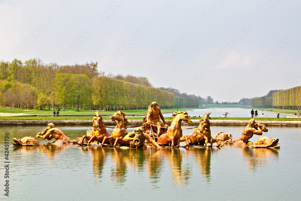 custom made wallpaper toronto digitalApollo fountain in the park of Versailles palace, France