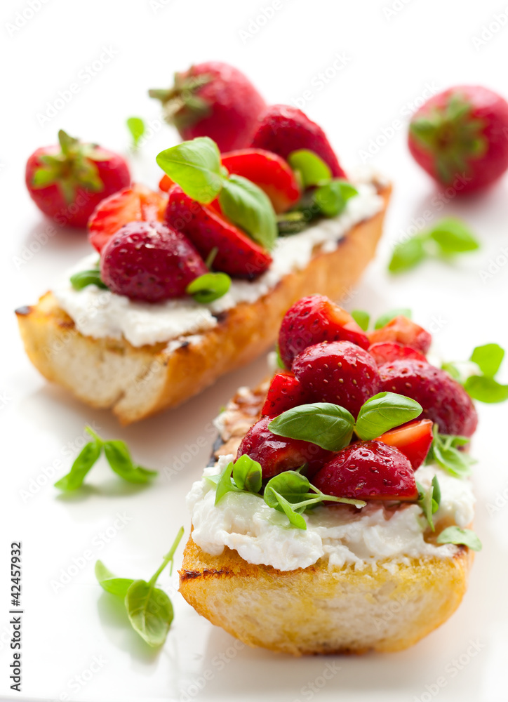 Strawberry bruschetta