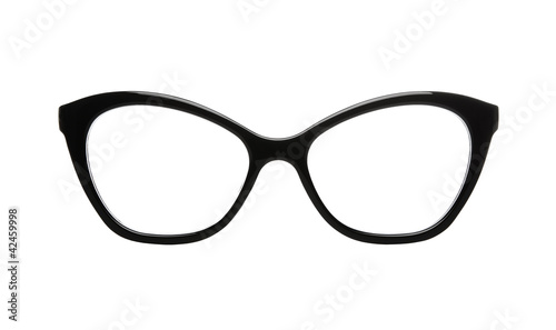 Cat's eye retro glasses with clipping path