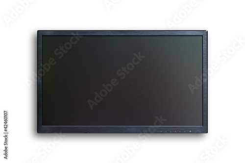 wide screen TV isolated with clipping path