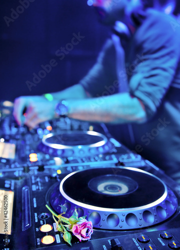 Dj playing the track