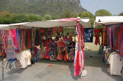 Textilienmarkt im ländlichen China