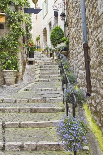 Street in the medieval city of Saint Paul de Vence, France #42463585