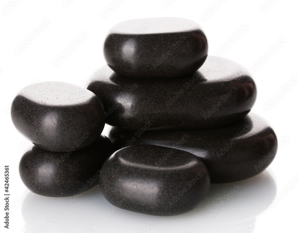 Spa stones isolated on white