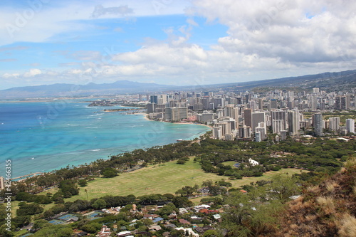 Blick auf Honolulu / Waikiki vom Diamond Head (Oahu, Hawaii) © TobiasW