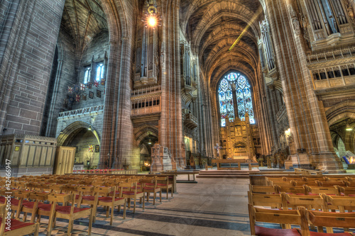 HDR Image of Liverpool cathedral  UK.