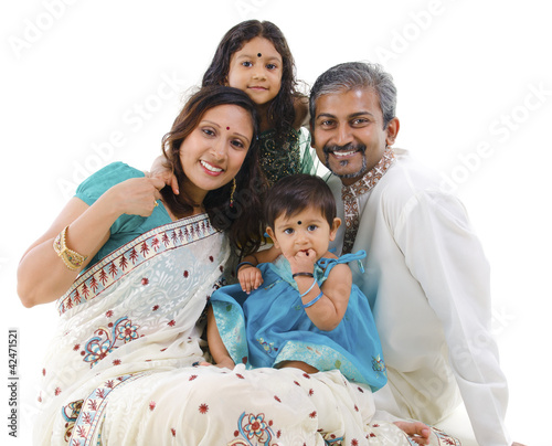 Happy traditional Indian family