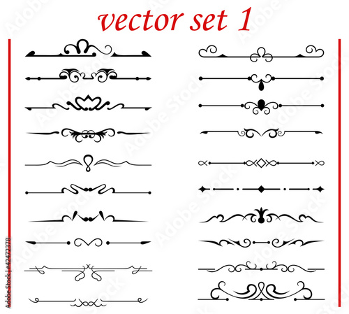 vector set: calligraphic design elements and page decoration