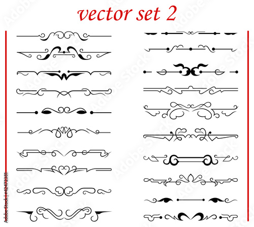 vector set: calligraphic design elements and page decoration