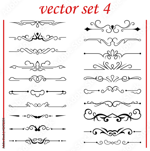 vector set: calligraphic design elements and page decoration