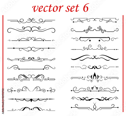 vector set: calligraphic design elements and page decoration