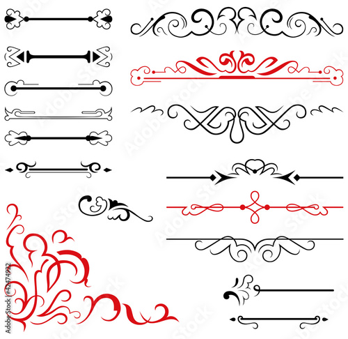 vector set: calligraphic design elements and page decoration