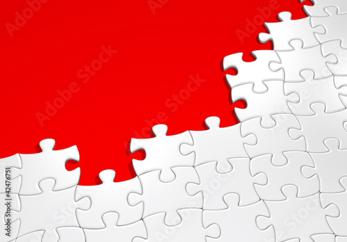 puzzle pieces red background