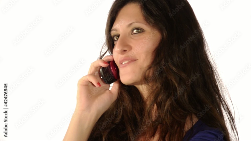 woman in current of telephone conversation woman in current of telephone conversation