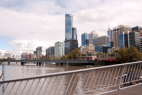 Melbourne Center from footbridge