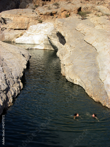 Natural Wadi in Oman photo