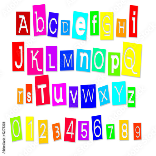 Alphabet multicolore