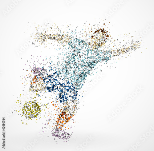 Abstract football player