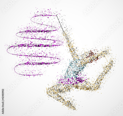 Abstract gymnast