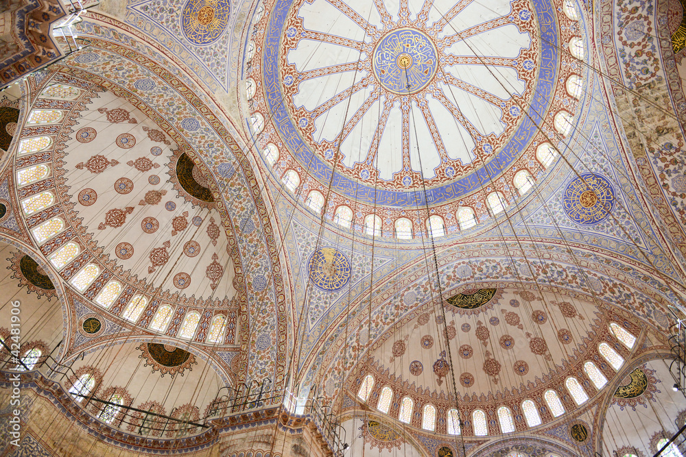 Interior of Blue mosque, Istanbul, India