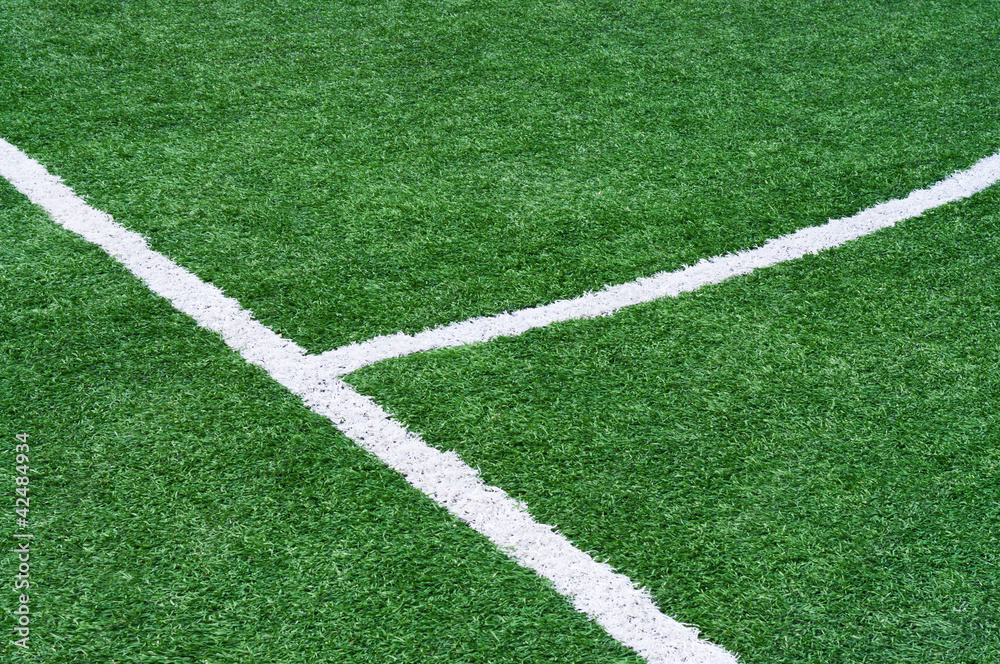 Part of the floor markings of football.