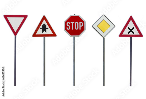 Schilder Thema Vorfahrt