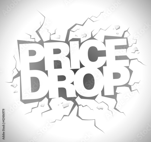 Drop price, sale design template