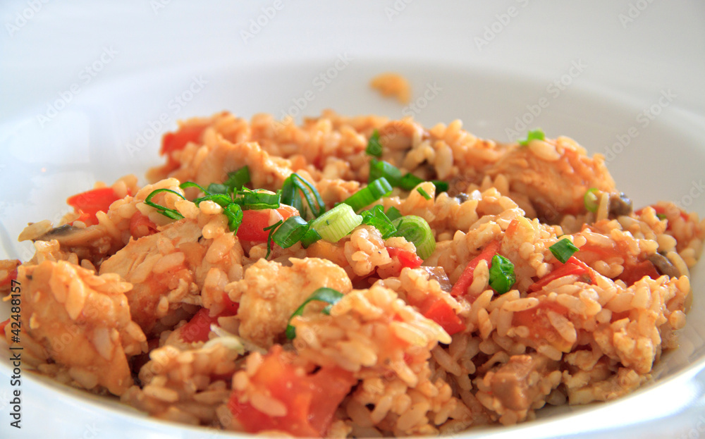 A dish of rice A dish of rice