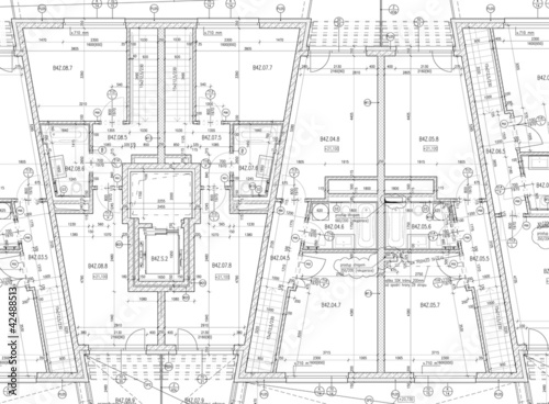 CAD Architectural Plan photo