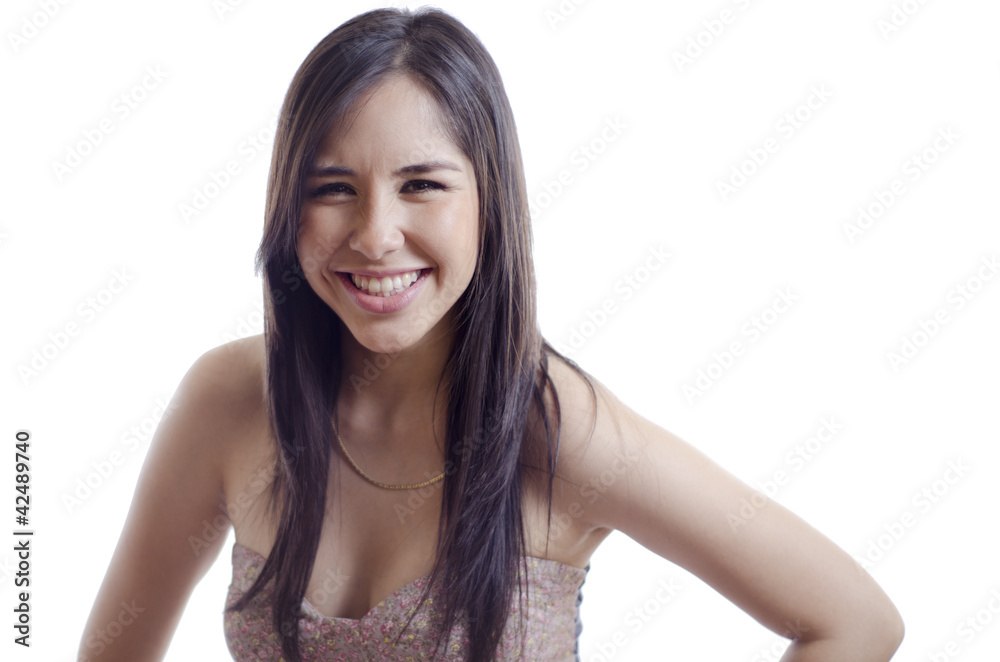 Portrait of a cute happy girl smiling Portrait of a cute happy girl smiling