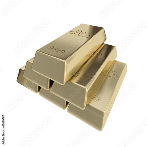 Pure golden bar gold pyrami...