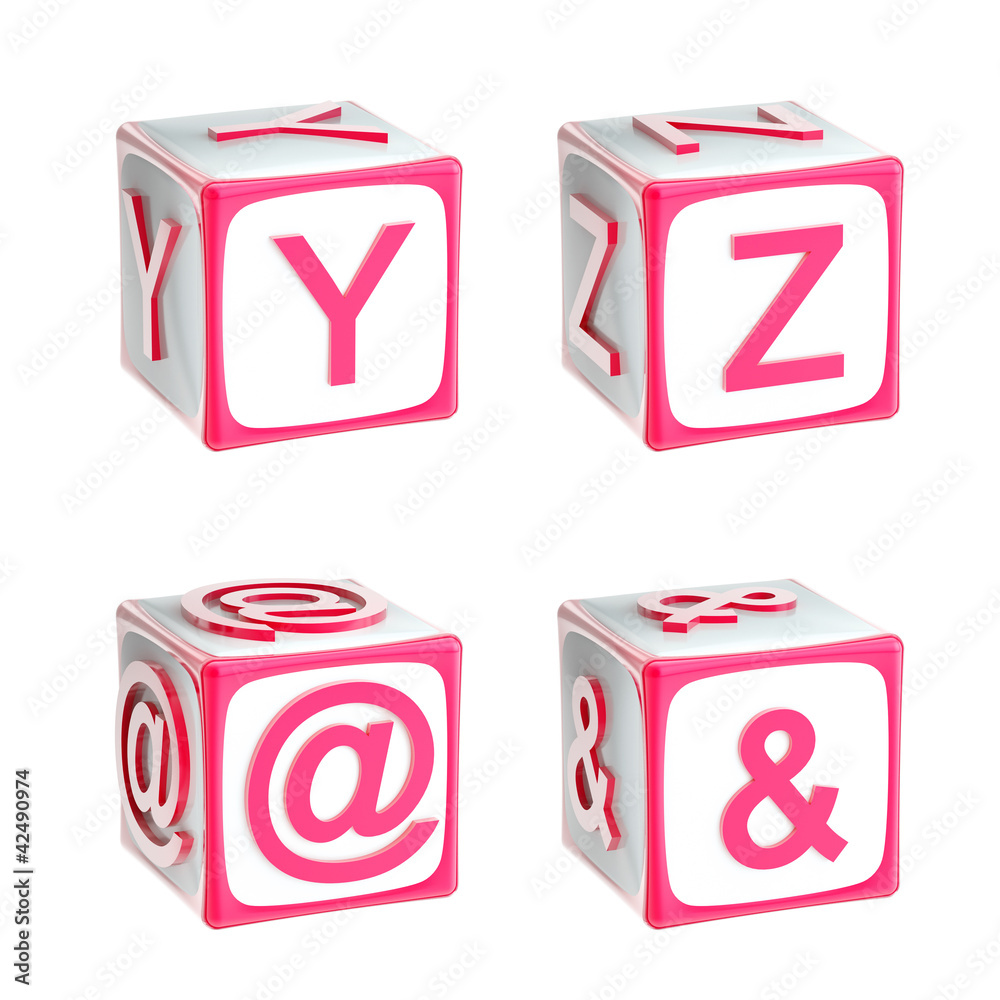ABC: alphabet made of children playing cubes ABC: alphabet made of children playing cubes