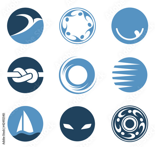 Business Abstract Circle Icon. Corporate, Media styles.