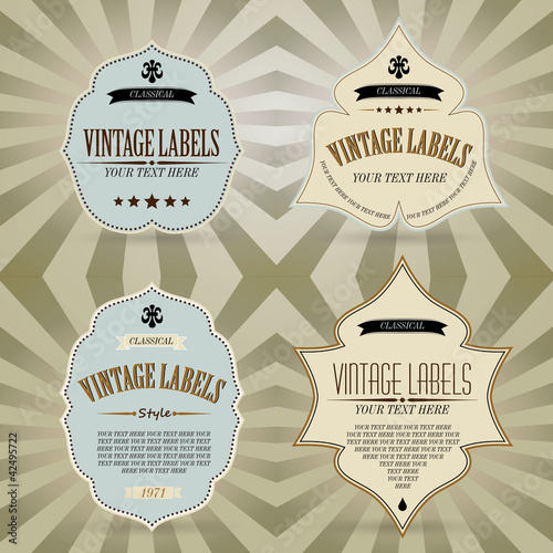 vector set: vintage labels