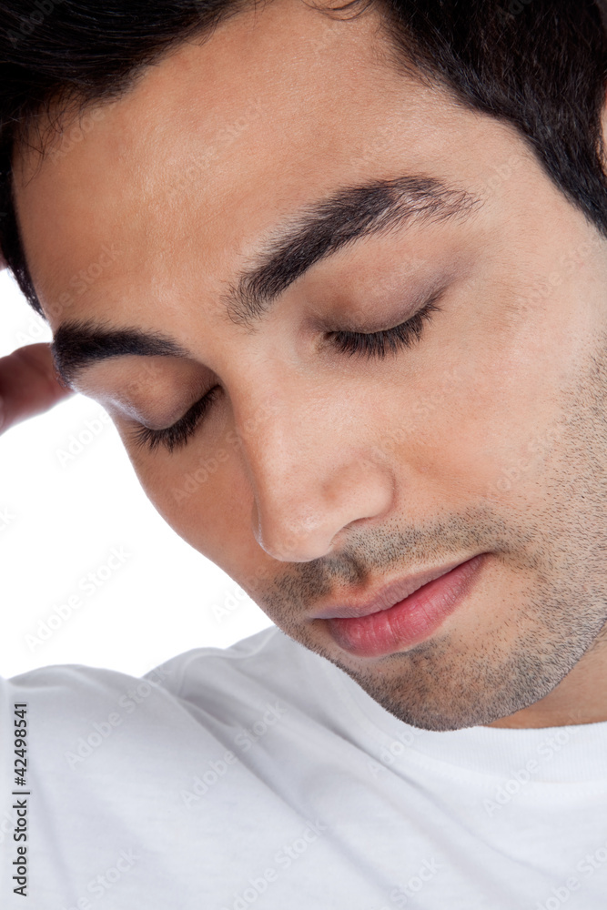 Fototapeta premium Stress Man with Eyes Closed