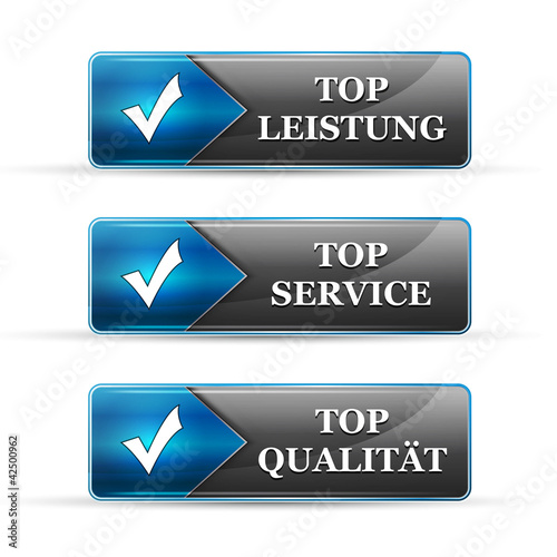 leistung service qualität blau leuchtende buttons