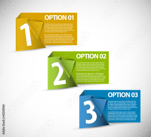 One two three - vector paper options