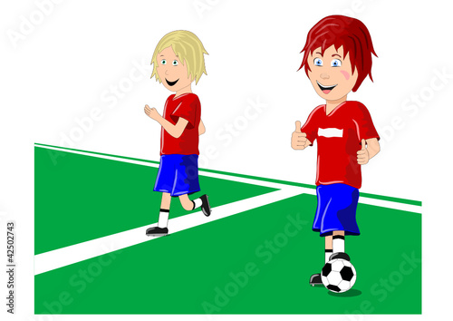 kids on football field