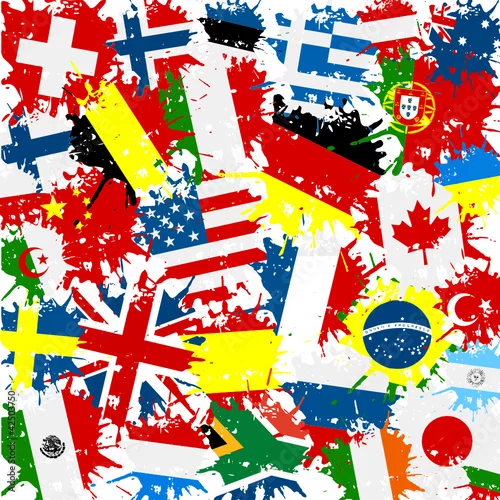 Obraz Tło flagi świata
