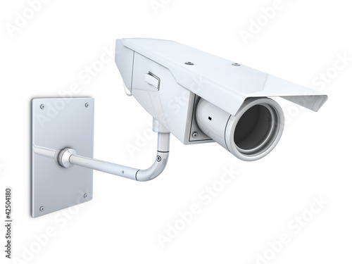 Security cam 3d render illustration