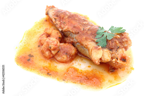 Fillet of Fish with shrimps