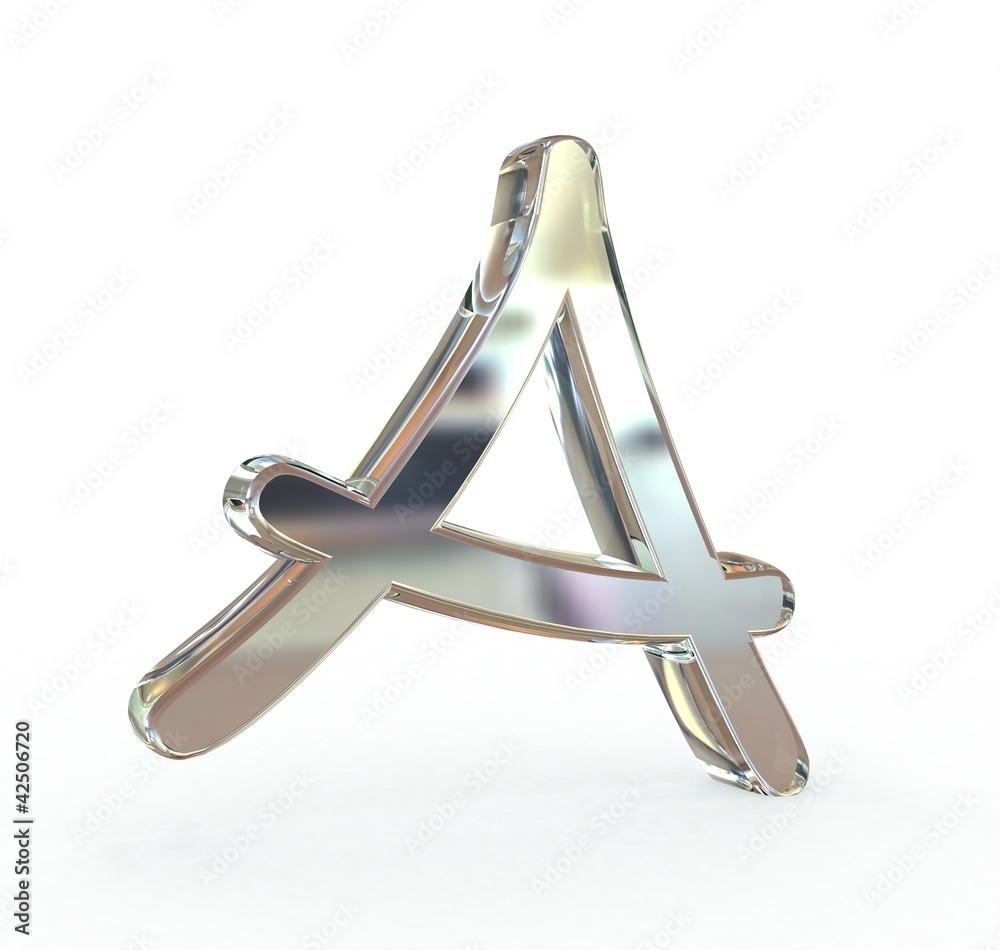 3d metal alphabet isolated. 3d metal alphabet isolated.