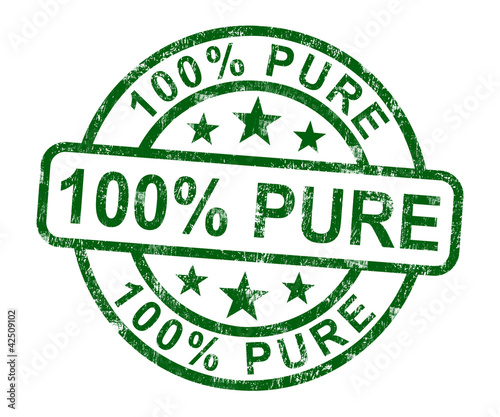 Photography 100% Pure Stamp Shows Natural Genuine Product