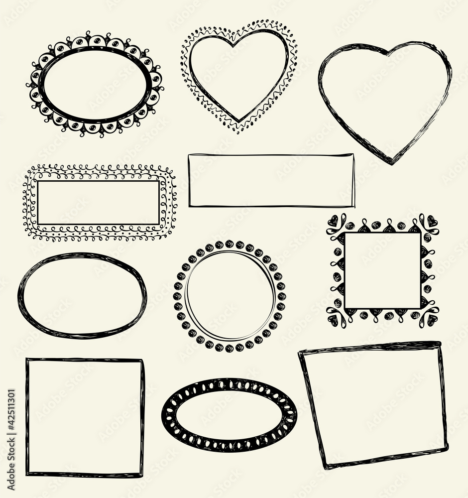Illustration of Hand-Drawn Doodles and Design Elements. Illustration of Hand-Drawn Doodles and Design Elements.