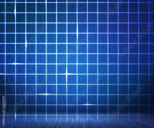 Blue Laser Digital Wall Background