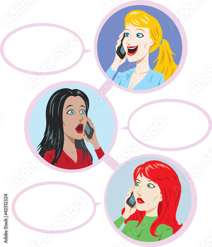 3 girls talking