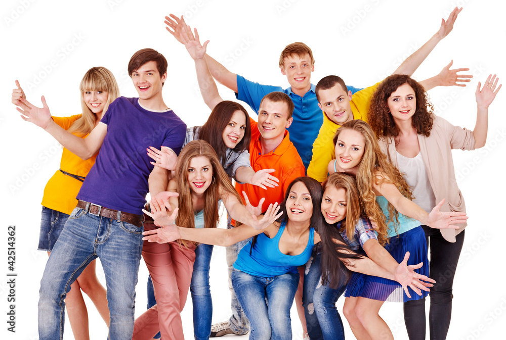 Obraz premium Group people isolated.